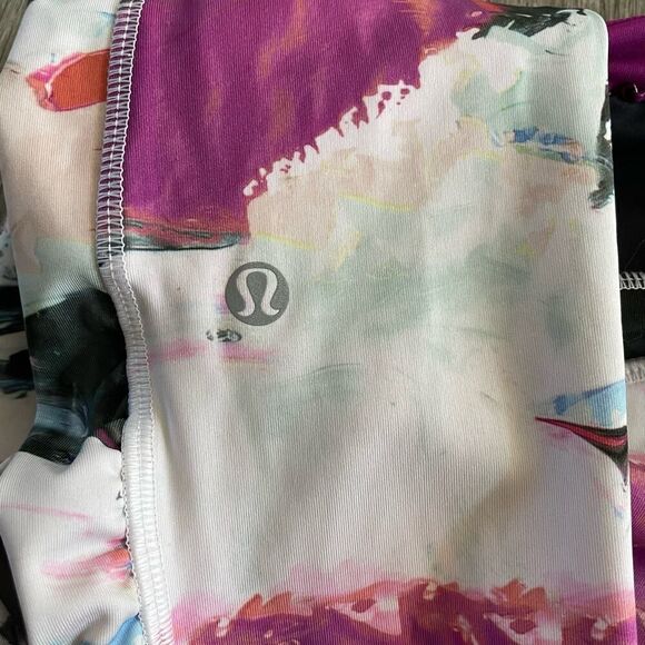 Lululemon Speed Tight Ill Pigment Wave Multi / Black / Regal Plum - Size: 4 - Picture 9 of 9